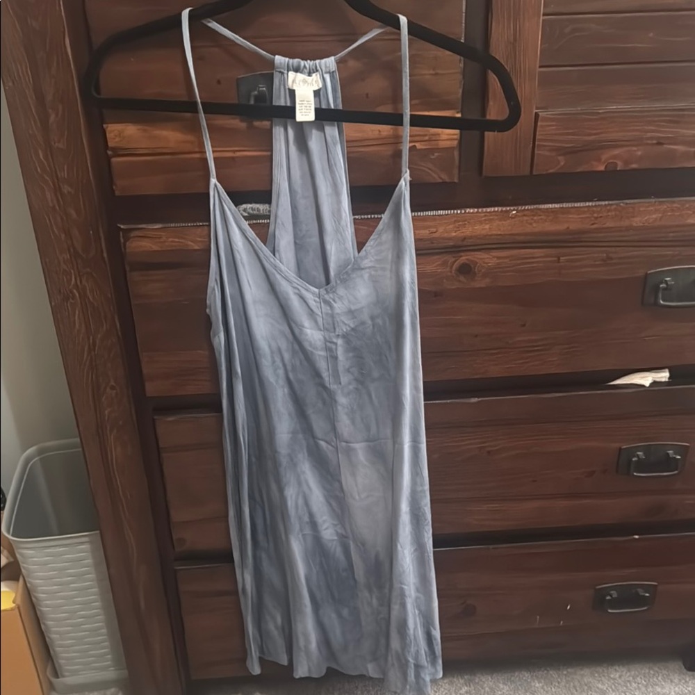 Full Tilt Blue Tie-Dye Sleeveless Dress